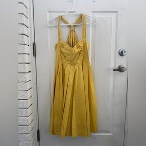 French Connection Yellow Halter Dress